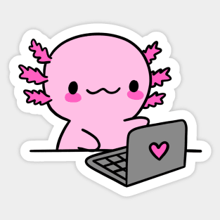 axolotl laptop Sticker